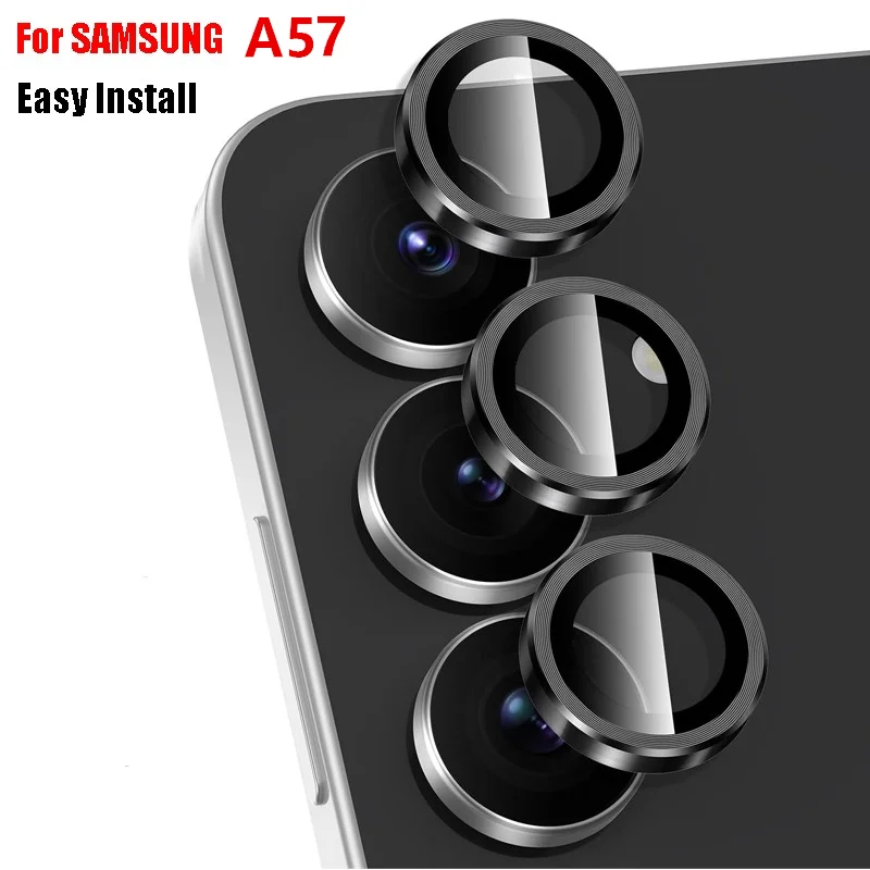 Tempered Glass Screen 9H - 삼성 갤럭시 A57 A37용 메탈 카메라