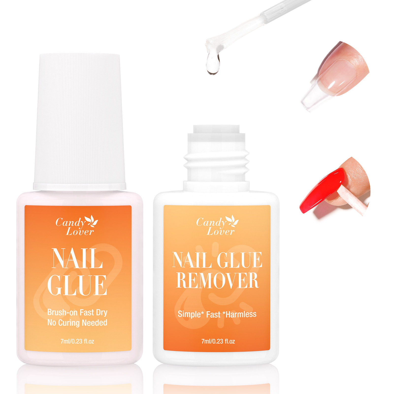 Liquid Uv Glue Kit - 초강력 네일 글루 리무버 키트 UV