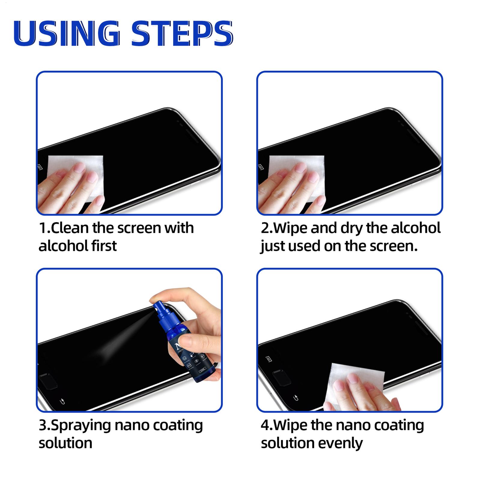 스크린 보호 스프레이 액체 보호제 스크린 필름 소유성  - Oleophobic Coating Spray 리뷰 및 가격